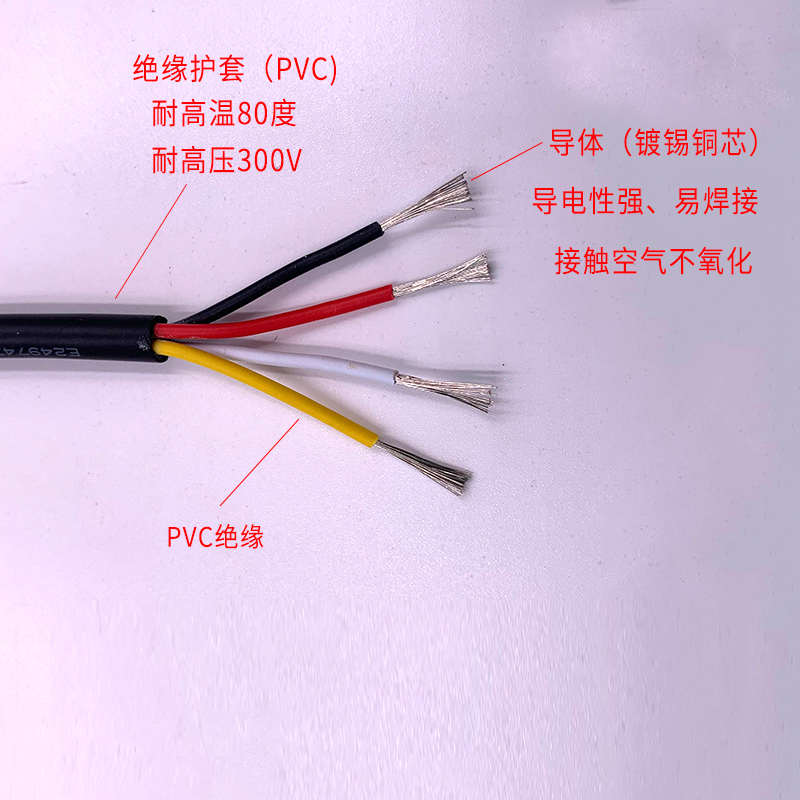美规多芯护套线UL2464-22AWG镀锡铜2 3 4I 9 16 25 30芯电缆电源