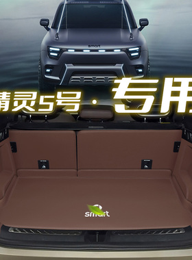 奔驰smart精灵5号后备箱垫全包围专用五号尾箱垫改装内饰用品配件