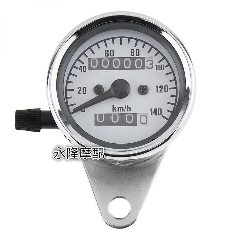 摩托车复古小仪表双里程/嘉陵70复古改装里程表/猴子里程表