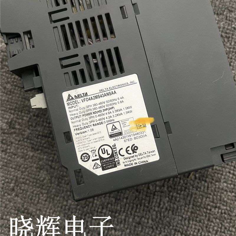 台达变频器MS300系列 VFD4A2MS43ANSAA 380V 1.5KW现货质量保证