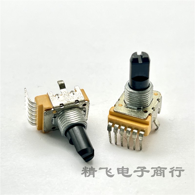 漫步者R101T06调音板 立式双联电位器 6脚H  A10K 柄含螺纹长15MM