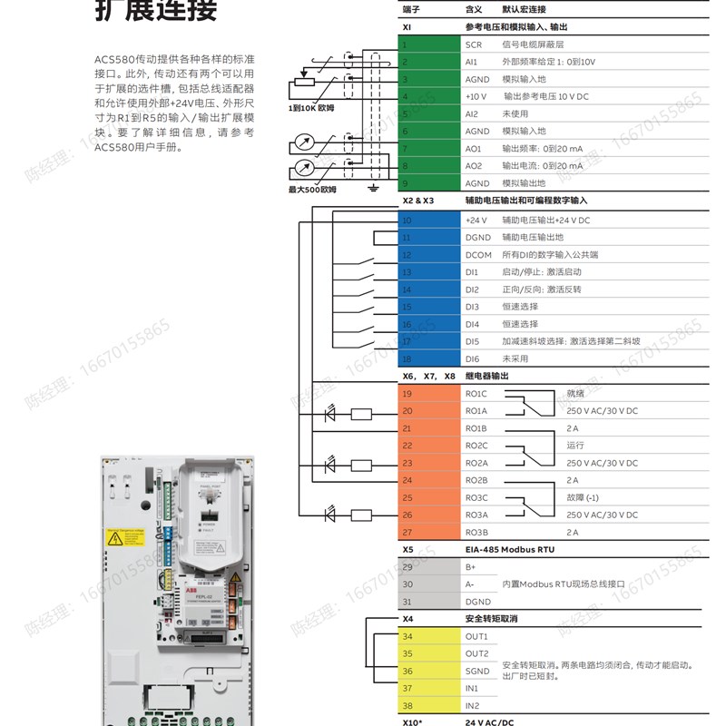 ABB变频器ACS580-01-062A-073A-088A-106A-4/30KW37KW45KW55KW