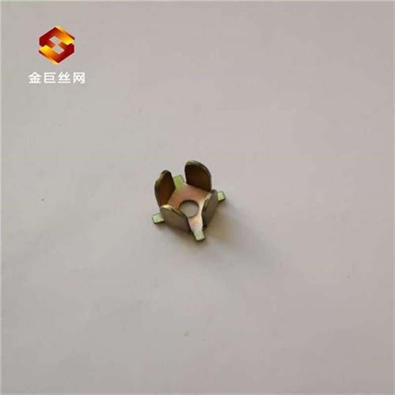 金属十字固定卡扣主动防护t钢丝绳网用十字扣钢丝绳交叉固定用卡