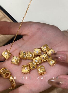 金色拉丝路通六芒星项链2025新款