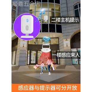 门口欢迎光临感应器进门迎宾门铃语音提示器店铺提醒超市进店分体