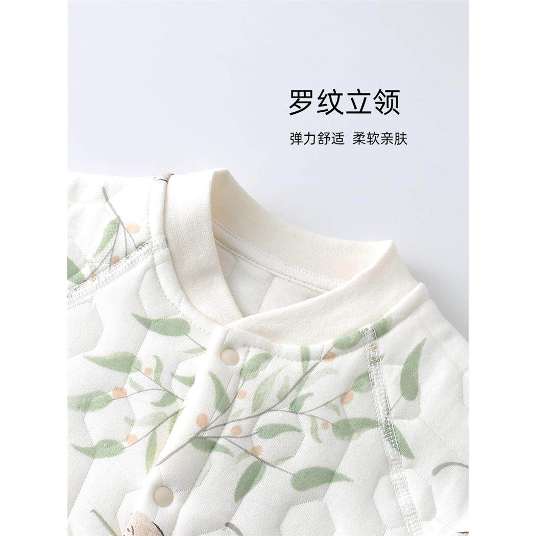 婴儿连体衣春秋a类夹棉爬