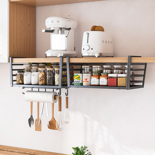 厨房吊柜下置物架用纸挂架橱柜内下挂篮悬挂分层架柜子纸巾收纳架