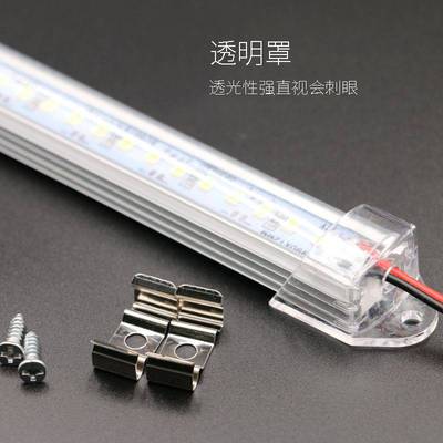 12V2835led贴片硬灯条超高亮展示柜橱柜车用防尘防雾照明长条灯管