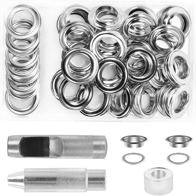 50套内径20mm气眼带安装工具加厚篷布扣索环游艇帆布孔鸡眼供