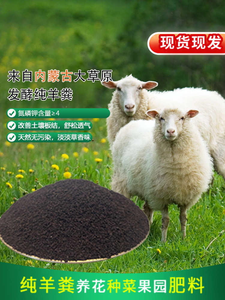 内蒙古发酵纯羊粪肥1000斤+图片