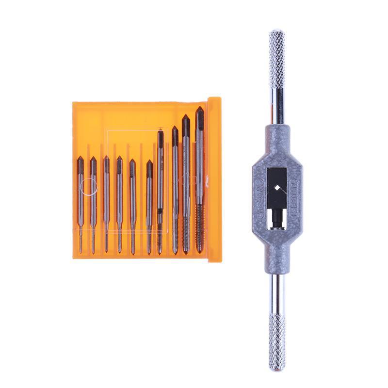 11PC迷你丝锥 DIY修表工具 手用高速钢丝攻套装 丝锥组套M1-M3.5