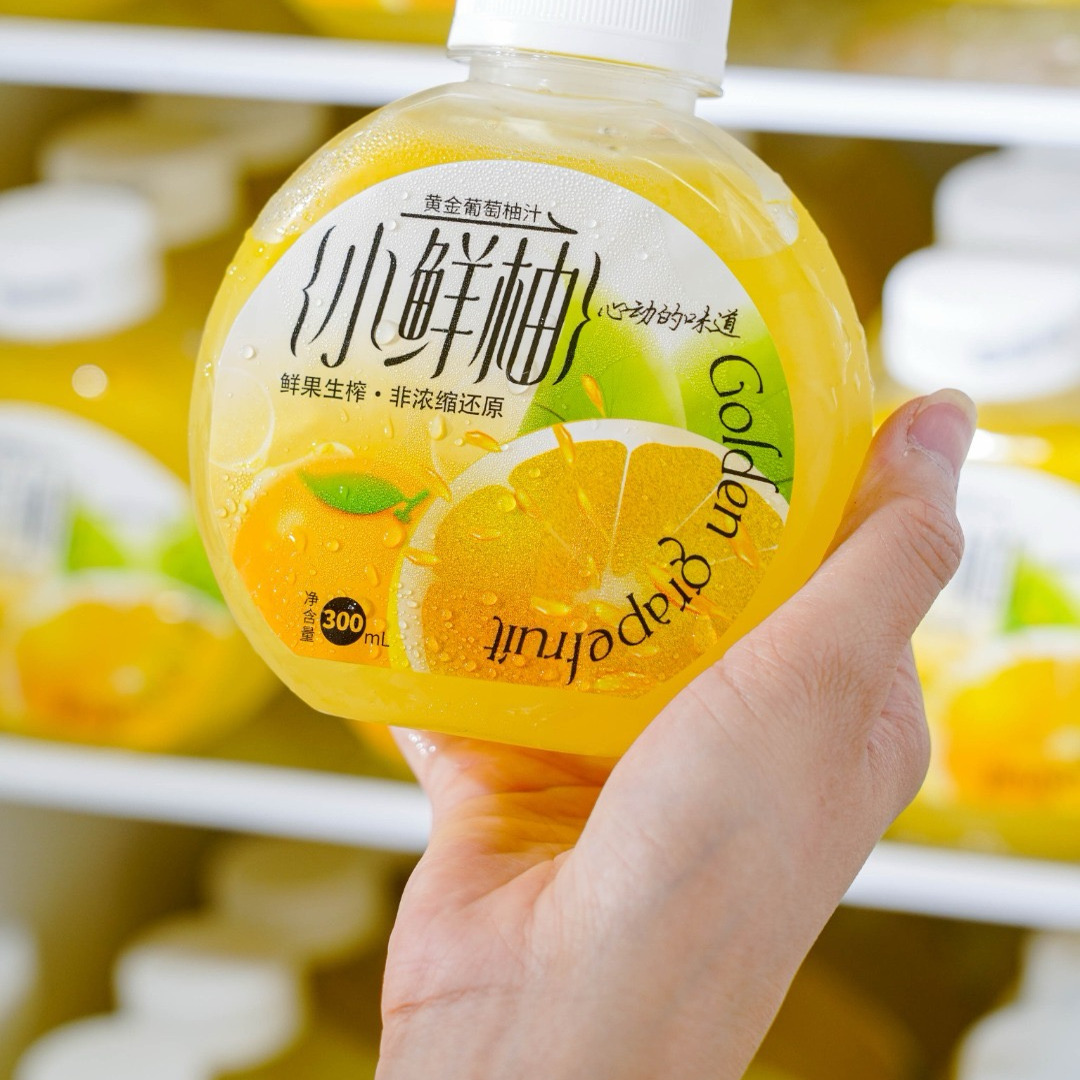 【夏日爆品】黄金葡萄柚果汁鲜榨 冷链发货300g*6瓶 配料表干净