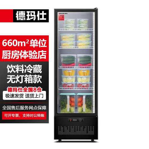 德玛仕LG300ZH1冷藏展示柜饮料柜保鲜冷藏商用单门冰柜办公室冰箱