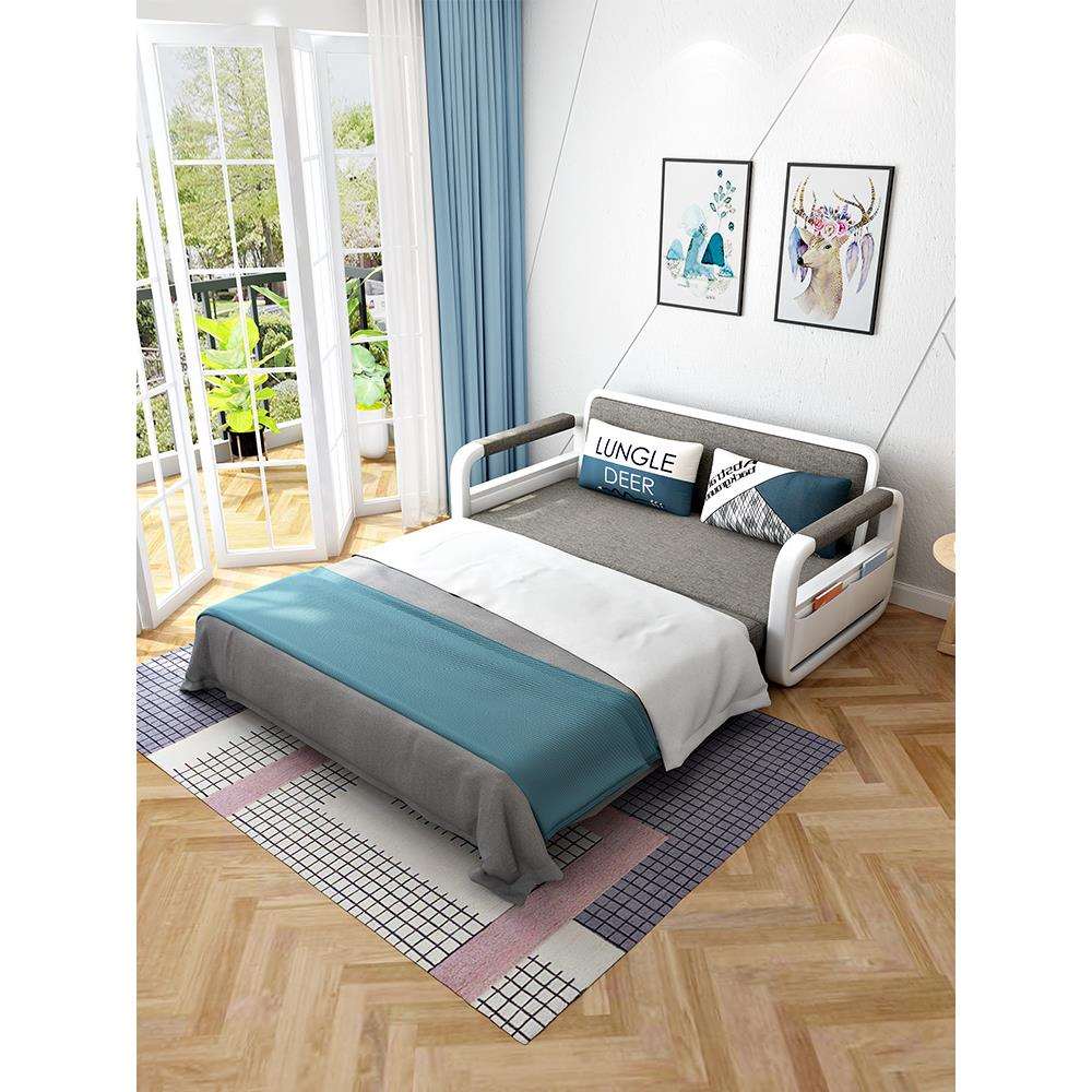 沙发床多功能可折叠布艺客厅小户型简约现代经济型单双人两用储物