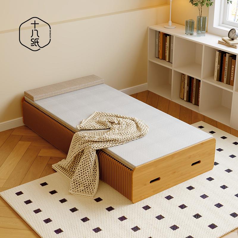 十八纸折叠单双人床办公室午休神器床成人家用客人临时床不占地方