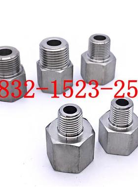 304不锈钢变径六角内外丝接头补芯公制转美制NPT11/2-M32*1.5