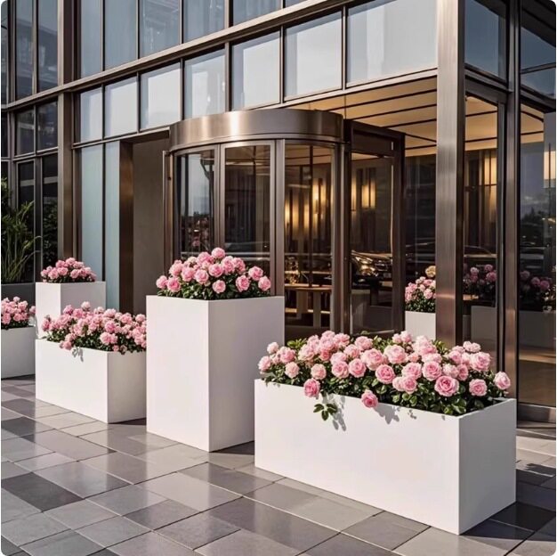 厂家直销户外不锈钢花箱镀锌板室内种植金属商业街花箱市政工程