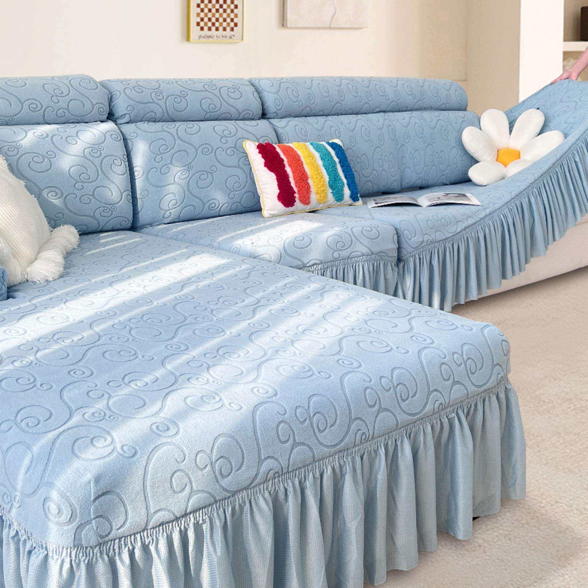 防猫抓沙发罩全包套一体式防滑贵妃沙发笠套四季通用型盖布巾