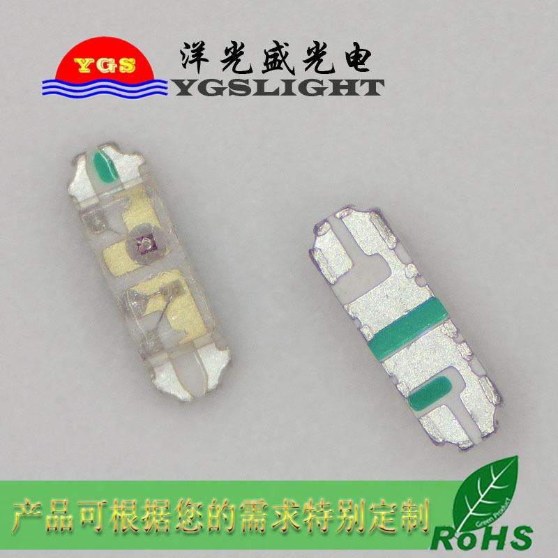 0805侧发红翠绿双色红蓝双色红黄绿双色led0802侧卧发光管led