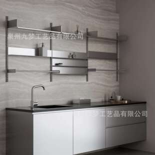 不锈钢置物架可移动收纳架多层轨道vitsoe606不锈钢墙上置物架