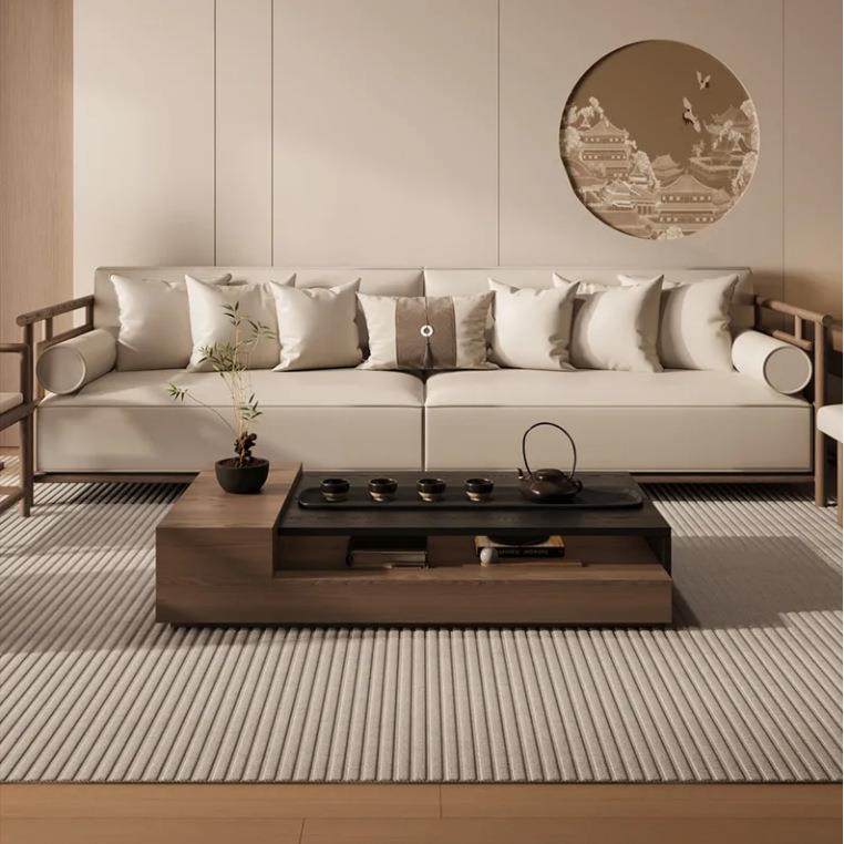 现代简约多功能原木实木茶几沙发边小矮桌设计师款高级感家用客厅