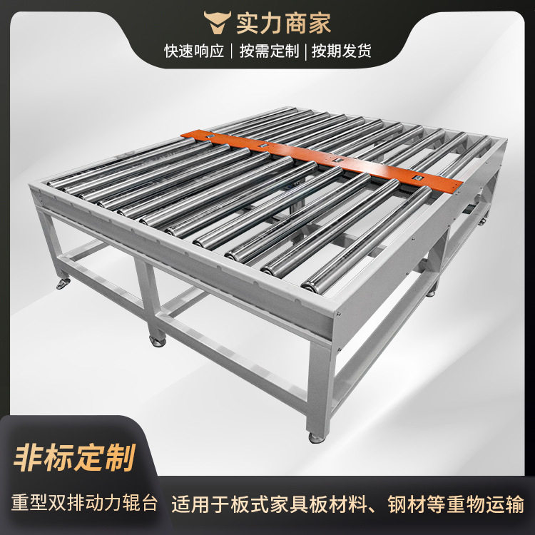 厂家直供双排动力辊台输送线 滚筒输送重物设备装卸货传输带