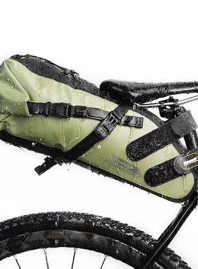 Rhinowalk/犀牛·漫步军绿色全防水大尾包自行车鞍座包2022新品跨