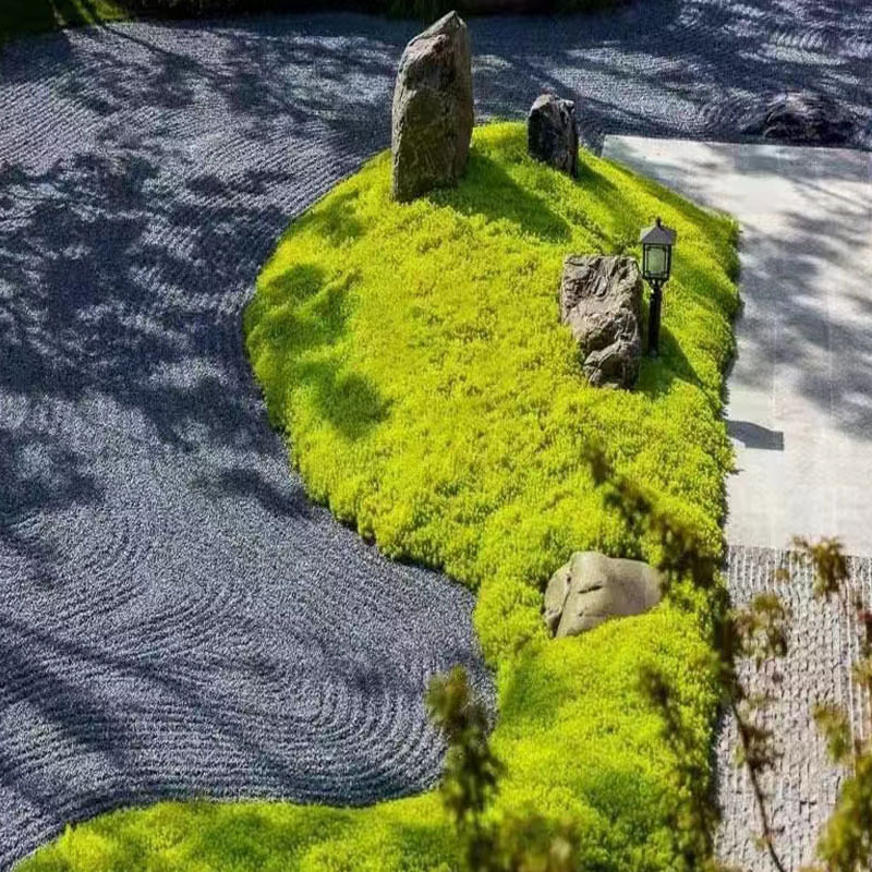 天然黑山石原石造景石室外庭院装饰景观石日式枯山水黑色石头点缀
