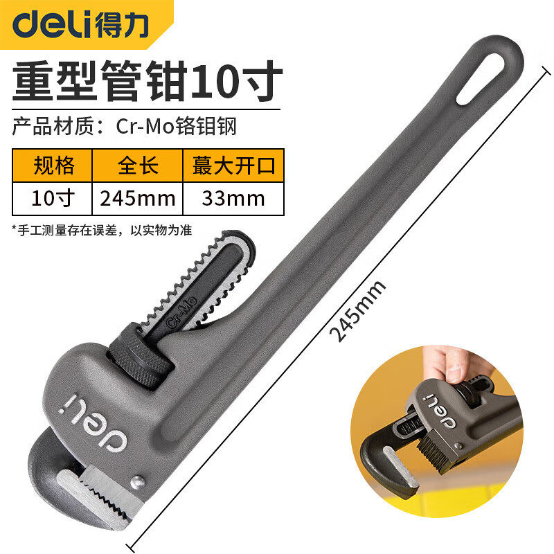 省力超轻合金管钳家用管子钳自紧大号小管钳子多功能重型快速扳手