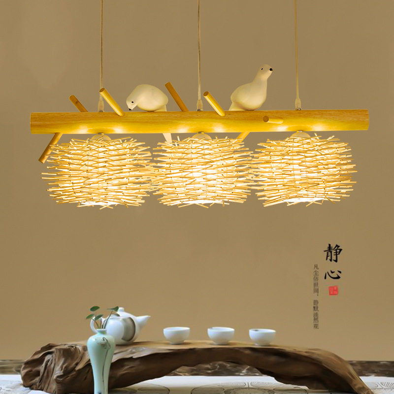北欧简约小鸟三头餐厅吊灯