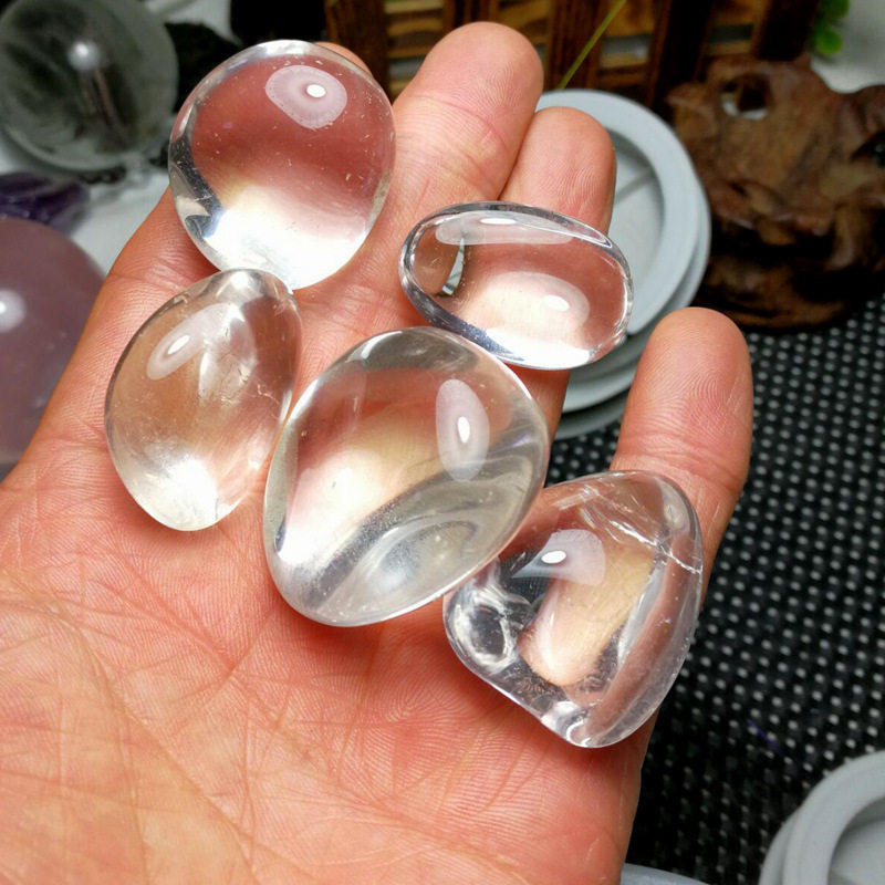 一千克价白水晶手玩白晶裸石