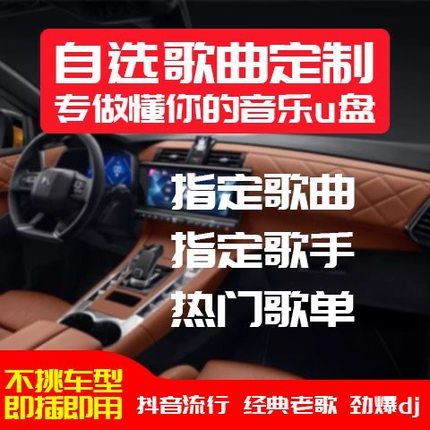 定制车载音乐U盘自选歌曲无损WAV内存卡超高音质FLAC 通用车型MP4