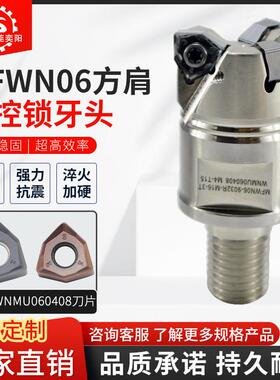 MFWN06快进给锁牙头90度双面六角重切削WNMU06专用刀片铣刀杆刀盘