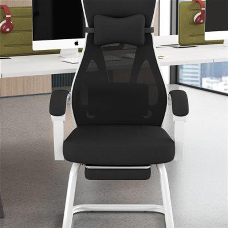 椅之澜可躺电脑椅旋转升降久坐舒适职员人体工学弓V形脚网布办公