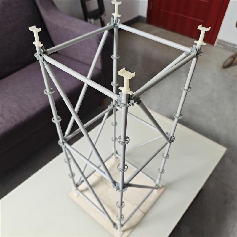 承插盘扣脚手架DIY教学拼装模型雷亚架满堂脚架支撑架模型组套件