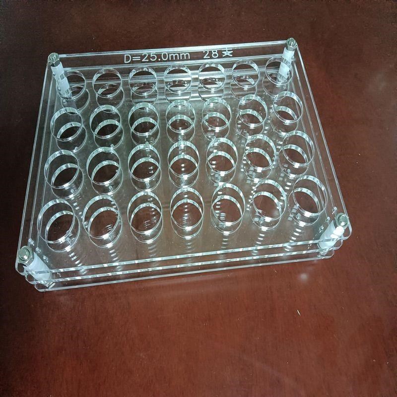 置物架收纳盒铣刀钻盘钻头丝锥离心试管H架圆孔镂空透明亚克力商