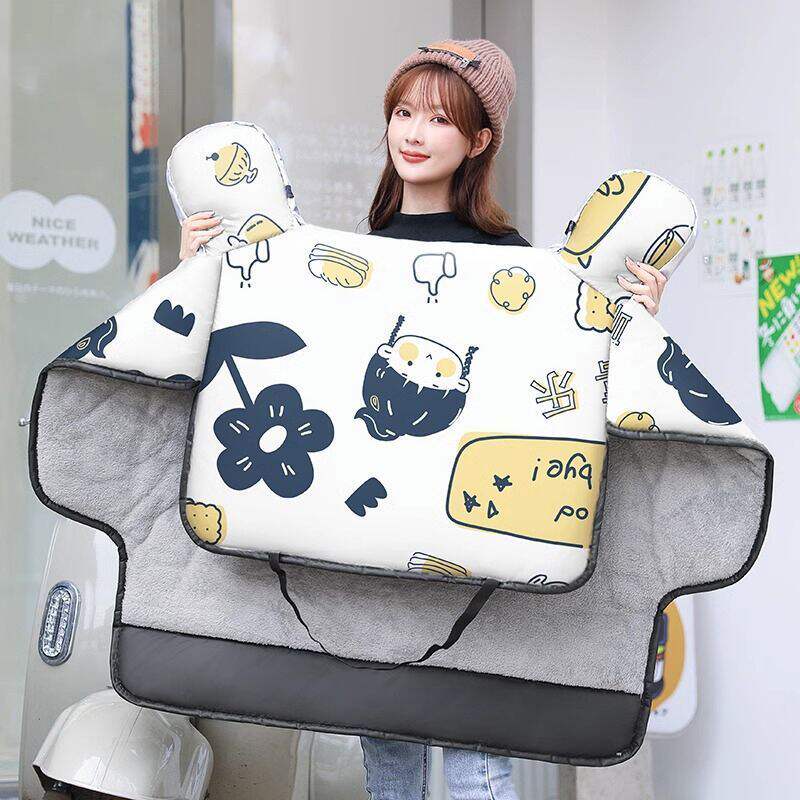 电动车挡风被冬季加绒加厚小型电瓶电车防寒罩女雅迪春秋防水爱玛