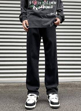 黑色牛仔男夏513季裤直筒牌宽松美式高街vibe窄款潮版复古休闲长
