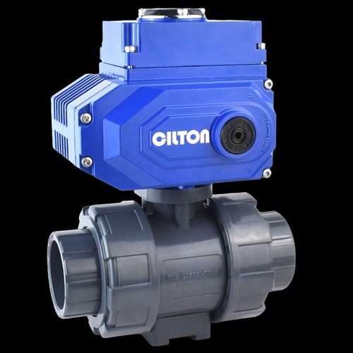 电动塑料球阀upvc快装dn32 40 50 65 80 100耐酸碱pvc腐蚀开关阀