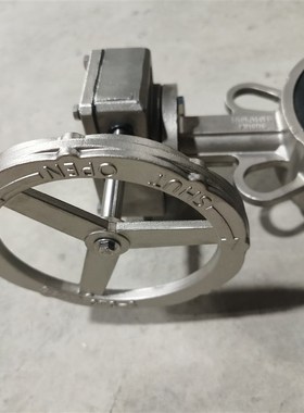 全304不锈钢涡轮对夹蝶阀 D371X-z16P 涡轮手动蝶阀DN80 100 150