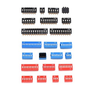 拨码 1P2P3P4P5P6P7P8P9P10PIN12位2.54mm直插平拨侧拨贴片 开关DS
