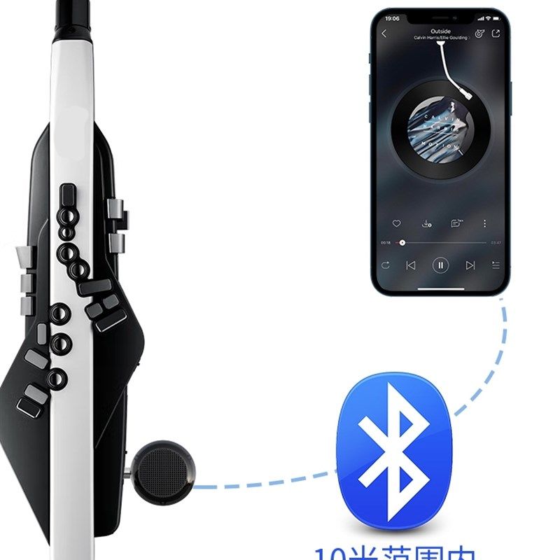 新品两用电吹管专用音箱扩音器大音量喇J叭电吉他蓝牙连接直插式