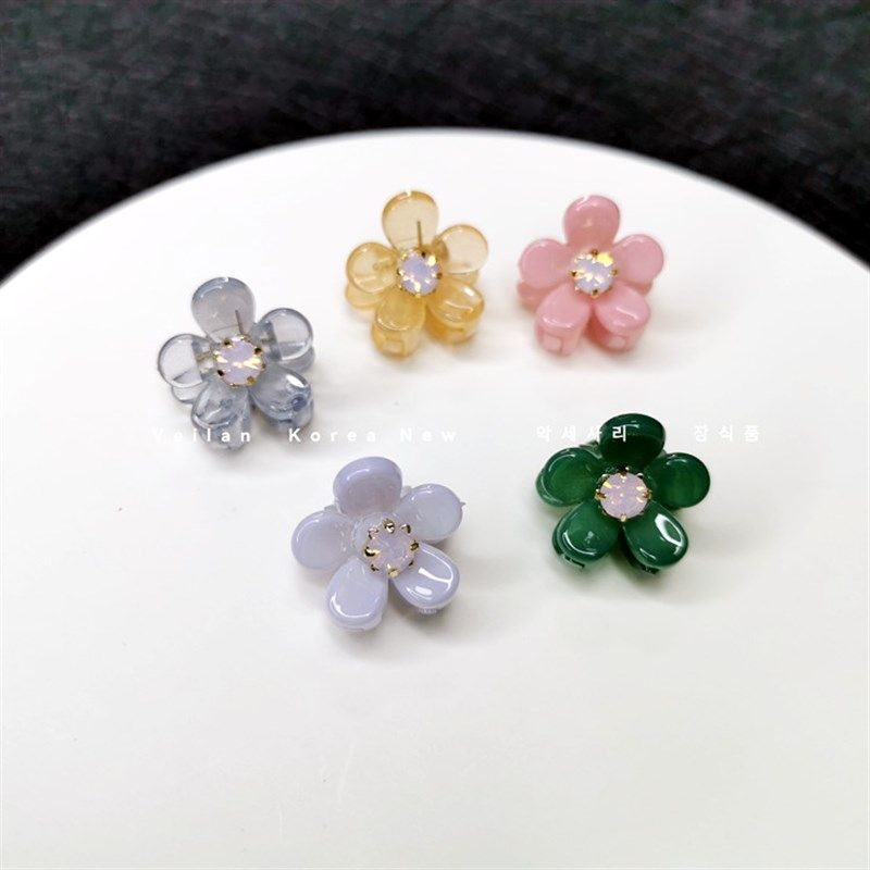 极速边夹彩色迷你小抓夹编发浏海夹小号I抓夹甜美珍珠水钻发夹碎