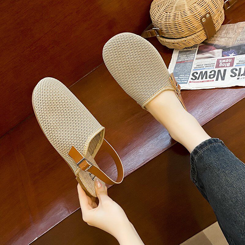 极速包头凉鞋女夏季软底不累u脚2026新款时尚平底舒适设计感小众