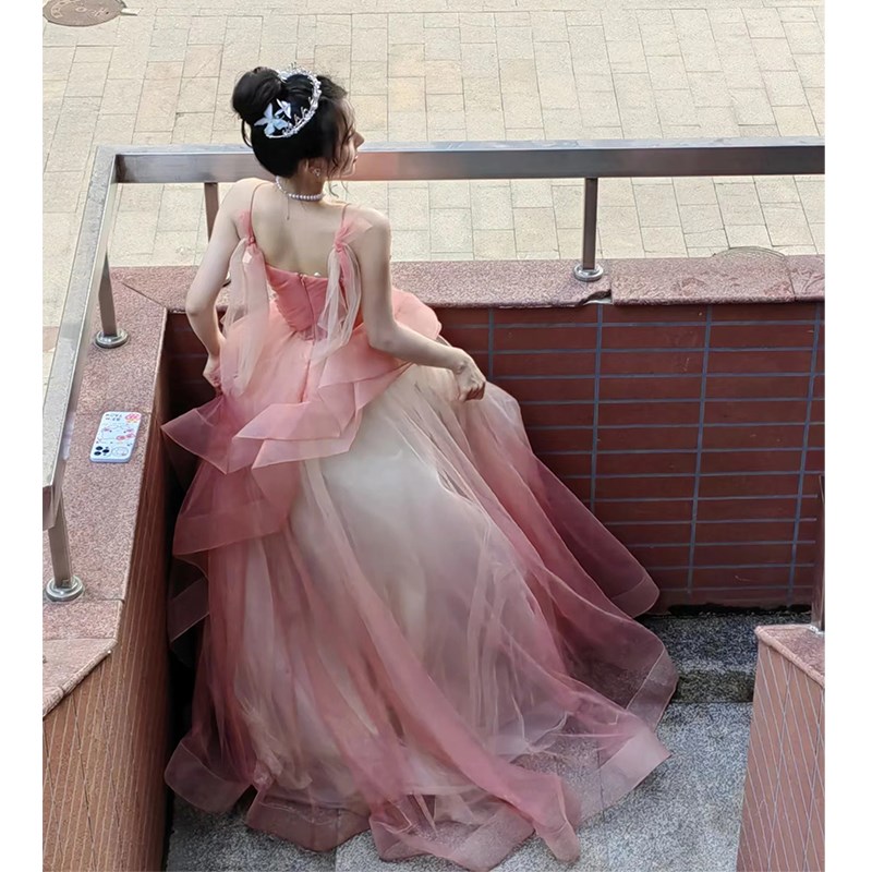 速发晚礼服女2025新款高级感成人礼公主蓬蓬裙毕业演出主持人高端