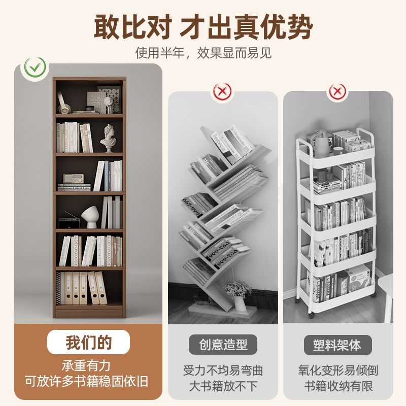 新品书架落地置物架靠墙一体转角书柜家用客厅收纳V储物架组合展