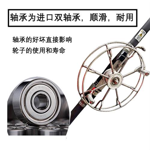 极速谷麦轮d手拨轮八卦轮全金属前打轮带卸力筏钓轮矶钓双轴车盘