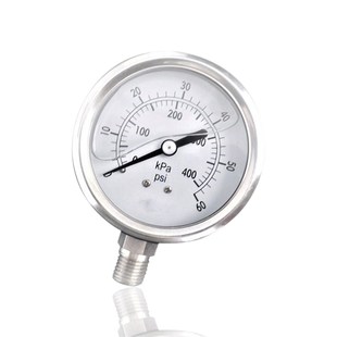 极速供应不锈钢微压表膜盒耐震压力表径向充油抗震油压S表YBN50 4