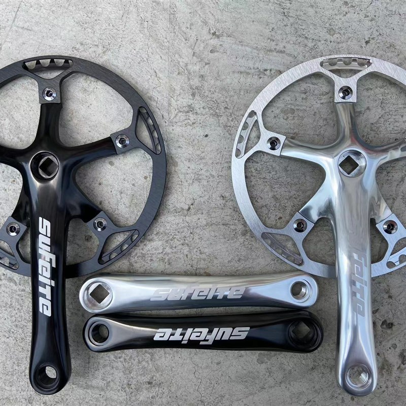 极速复古通勤车方孔曲柄大齿盘小轮自行车改装单N碟片 7/8/9变速