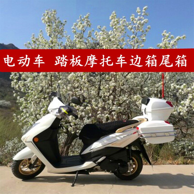 极速踏板摩托车边箱  小忍者电动车侧挂箱 地平线后U备箱  加大号